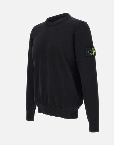 STONE ISLAND Maglia in cotone BLACK Uomo 
