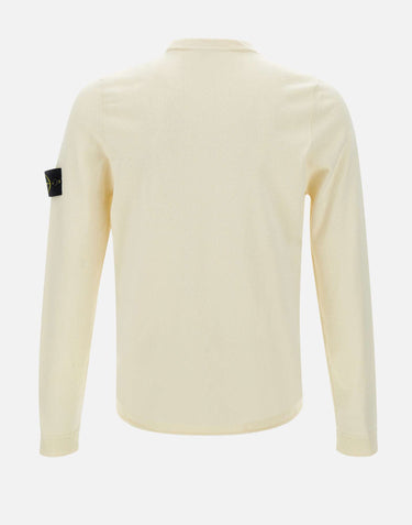 STONE ISLAND Maglia in cotone WHITE Uomo 