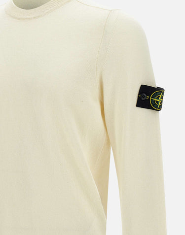 STONE ISLAND Maglia in cotone WHITE Uomo 