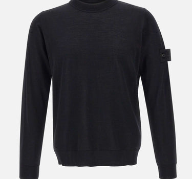 STONE ISLAND Maglia in pura lana BLACK Uomo 