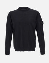 STONE ISLAND Maglia in pura lana BLACK Uomo 