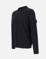 STONE ISLAND Maglia in pura lana BLACK Uomo 