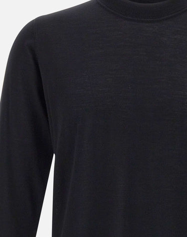 STONE ISLAND Maglia in pura lana BLACK Uomo 