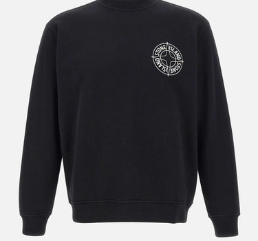 STONE ISLAND Felpa in cotone BLACK Uomo 