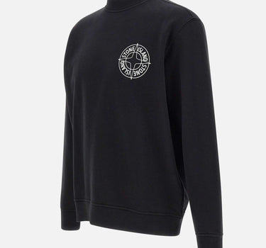 STONE ISLAND Felpa in cotone BLACK Uomo 