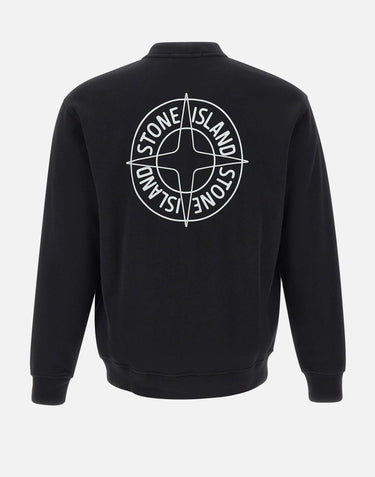STONE ISLAND Felpa in cotone BLACK Uomo 