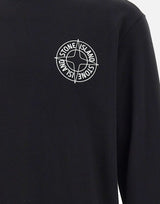 STONE ISLAND Felpa in cotone BLACK Uomo 