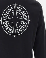 STONE ISLAND Felpa in cotone BLACK Uomo 