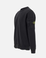 STONE ISLAND Felpa in cotone BLACK Uomo 