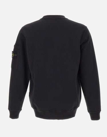 STONE ISLAND Felpa in cotone BLACK Uomo 