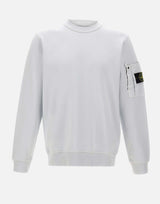 STONE ISLAND Felpa in cotone Light Blue Uomo 