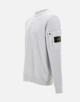 STONE ISLAND Felpa in cotone Light Blue Uomo 