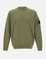 STONE ISLAND Felpa in cotone GREEN Uomo 