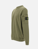 STONE ISLAND Felpa in cotone GREEN Uomo 