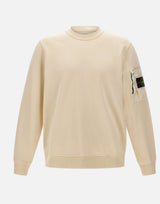 STONE ISLAND Felpa in cotone WHITE Uomo 