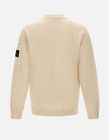 STONE ISLAND Felpa in cotone WHITE Uomo 