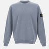 STONE ISLAND Felpa malfilé effetto "old" Light Blue Uomo 