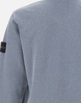 STONE ISLAND Felpa malfilé effetto "old" Light Blue Uomo 