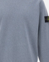 STONE ISLAND Felpa malfilé effetto "old" Light Blue Uomo 