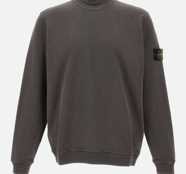 STONE ISLAND Felpa malfilé effetto "old" GREY Uomo 