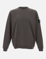 STONE ISLAND Felpa malfilé effetto "old" GREY Uomo 