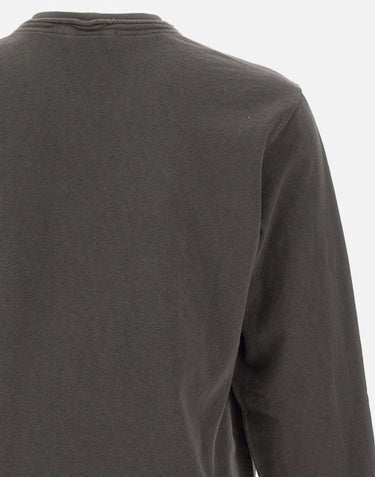 STONE ISLAND Felpa malfilé effetto "old" GREY Uomo 