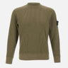STONE ISLAND Felpa in cotone biologico a nido d'ape GREEN Uomo 