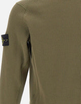 STONE ISLAND Felpa in cotone biologico a nido d'ape GREEN Uomo 
