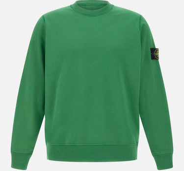 STONE ISLAND Felpa in cotone GREEN Uomo 