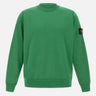 STONE ISLAND Felpa in cotone GREEN Uomo 