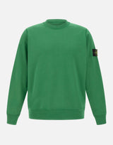 STONE ISLAND Felpa in cotone GREEN Uomo 