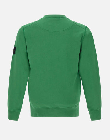 STONE ISLAND Felpa in cotone GREEN Uomo 