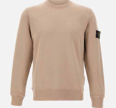STONE ISLAND Felpa in cotone biologico BEIGE Uomo 