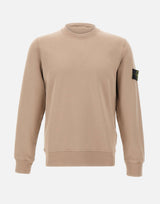 STONE ISLAND Felpa in cotone biologico BEIGE Uomo 