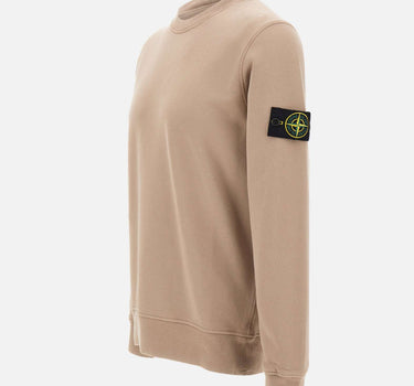 STONE ISLAND Felpa in cotone biologico BEIGE Uomo 