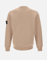 STONE ISLAND Felpa in cotone biologico BEIGE Uomo 