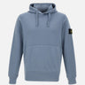 STONE ISLAND "Organic Cotton Fleece" Light Blue Uomo 