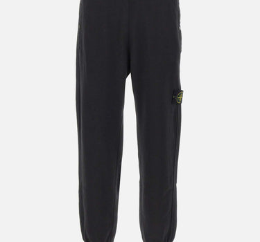 STONE ISLAND Pantalone in felpa di cotone BLACK Uomo 