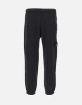 STONE ISLAND Pantalone in felpa di cotone BLACK Uomo 