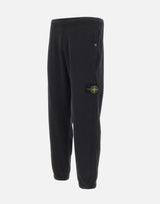 STONE ISLAND Pantalone in felpa di cotone BLACK Uomo 
