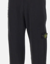 STONE ISLAND Pantalone in felpa di cotone BLACK Uomo 