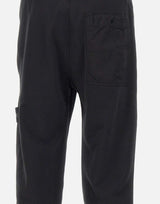 STONE ISLAND Pantalone in felpa di cotone BLACK Uomo 