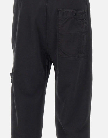 STONE ISLAND Pantalone in felpa di cotone BLACK Uomo 