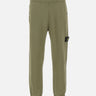 STONE ISLAND Pantalone in felpa di cotone GREEN Uomo 