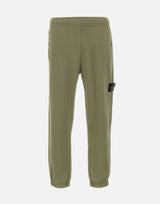 STONE ISLAND Pantalone in felpa di cotone GREEN Uomo 