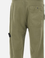 STONE ISLAND Pantalone in felpa di cotone GREEN Uomo 