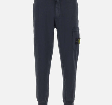 STONE ISLAND "Organic Cotton Fleece" BLUE Uomo 
