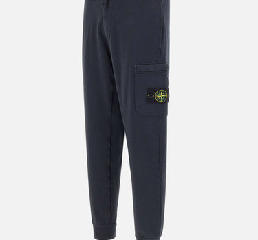 STONE ISLAND "Organic Cotton Fleece" BLUE Uomo 