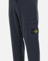 STONE ISLAND "Organic Cotton Fleece" BLUE Uomo 