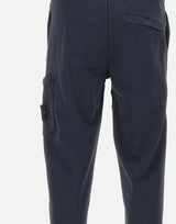STONE ISLAND "Organic Cotton Fleece" BLUE Uomo 